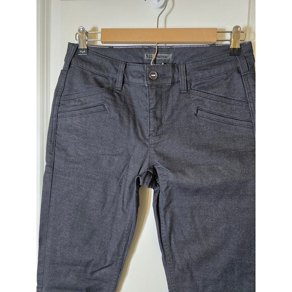 5.11 TACTICAL Black Dark Gray Defender-Flex Slim Utility Pants SZ 4 - Picture 4 of 10